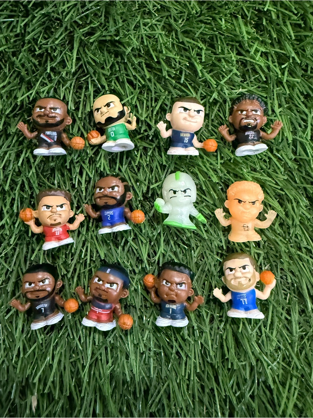 NBA TeenyMates mini collectible basketball and Football Players - 12 pieces